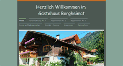 Desktop Screenshot of bergheimat-hinterstein.de