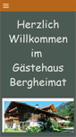 Mobile Screenshot of bergheimat-hinterstein.de